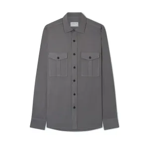 Thomas Pink Loose Fit Garment Dye Utility Shirt