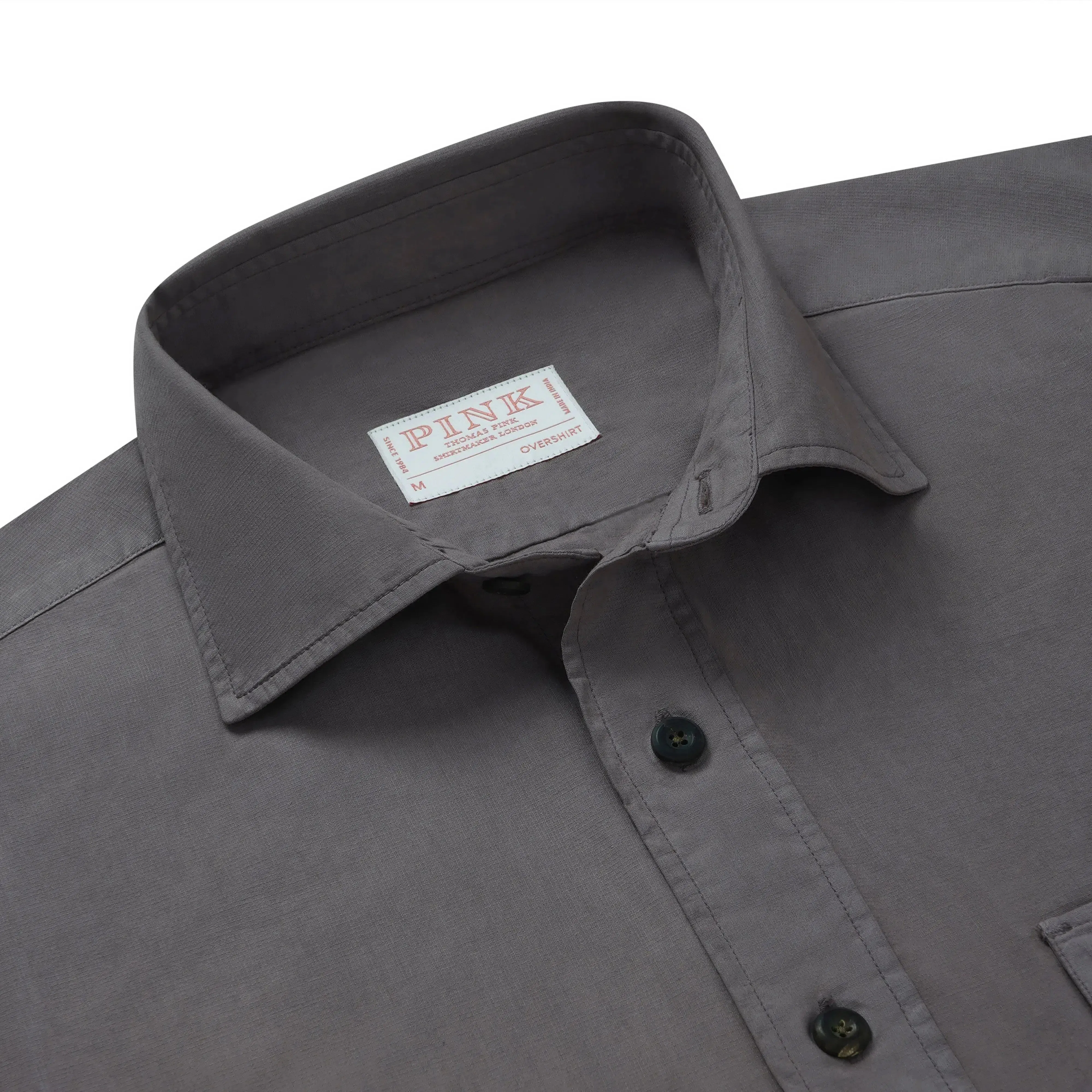Thomas Pink Loose Fit Garment Dye Utility Shirt