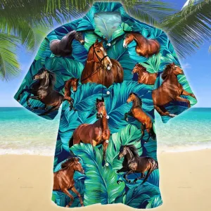 Thoroughbred Horse Lovers Hawaiian Shirt, Animal Hawaiian Shirt Men, women, Gift for horse lovers