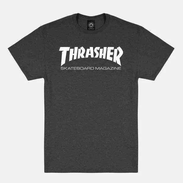 Thrasher Skate Mag T-Shirt Dark Heather - White
