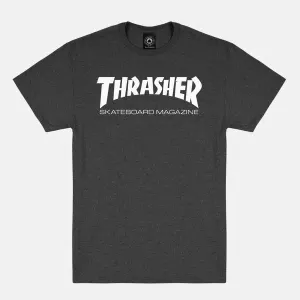 Thrasher Skate Mag T-Shirt Dark Heather - White