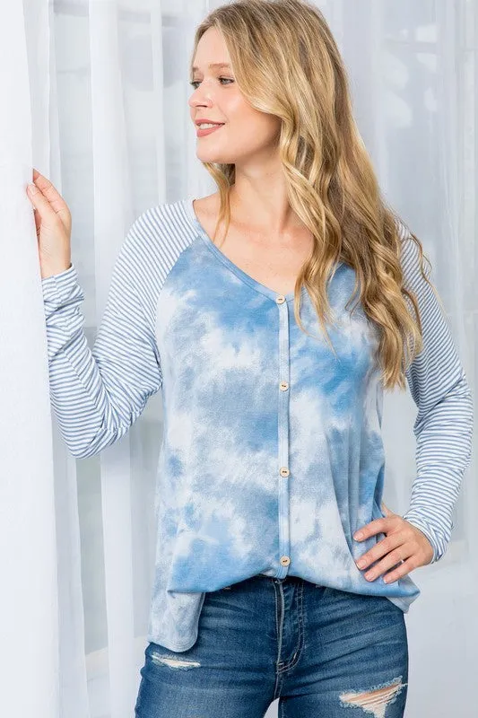 TIE DYE MIXED TOP
