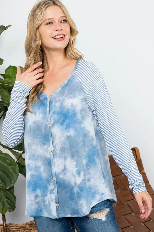 TIE DYE MIXED TOP
