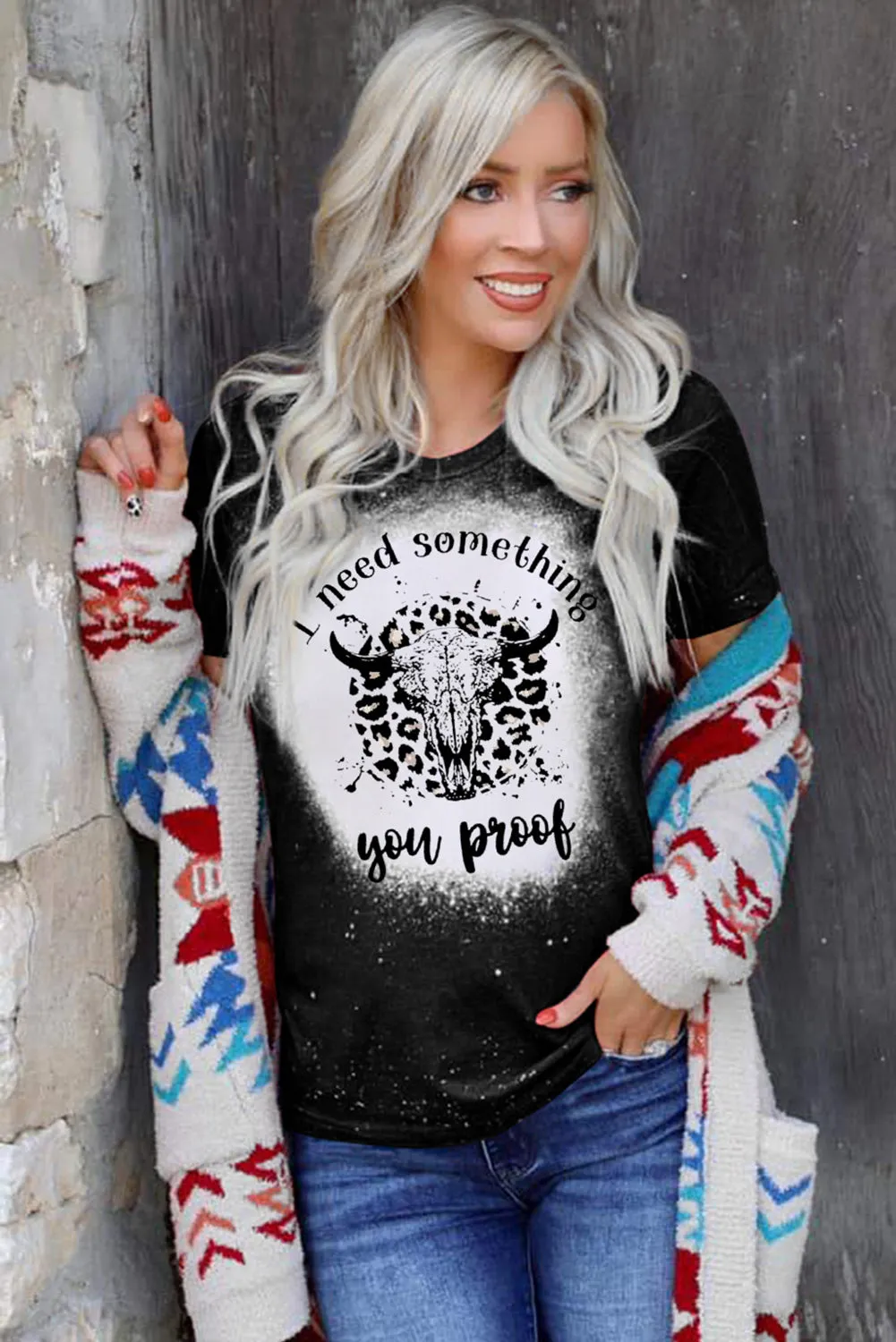 Tie-dyed Round Neck Short Sleeve T-shirt