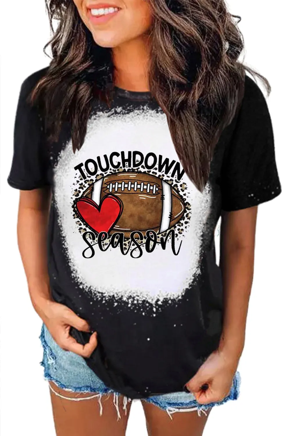 Tie-dyed Round Neck Short Sleeve T-shirt