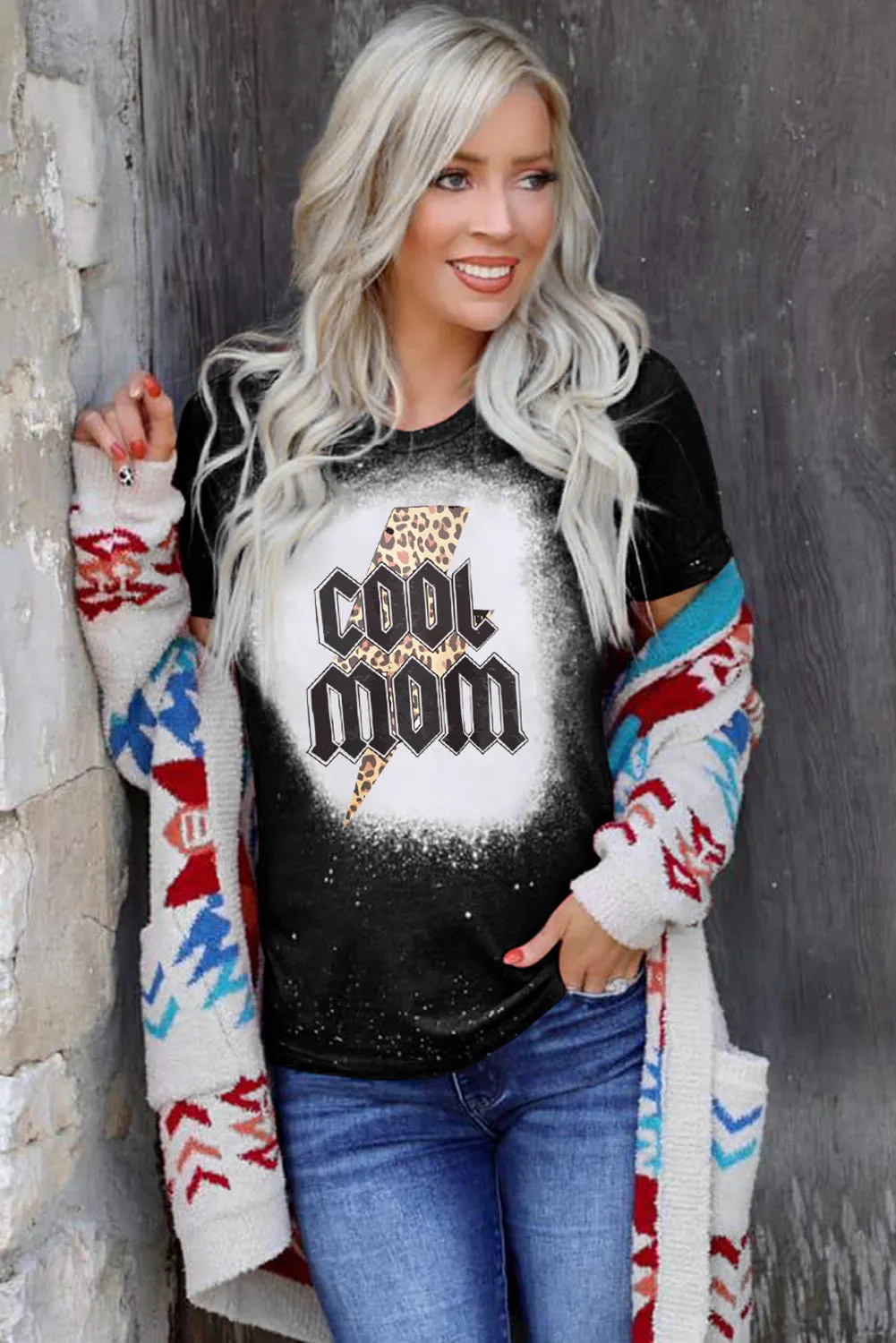 Tie-dyed Round Neck Short Sleeve T-shirt
