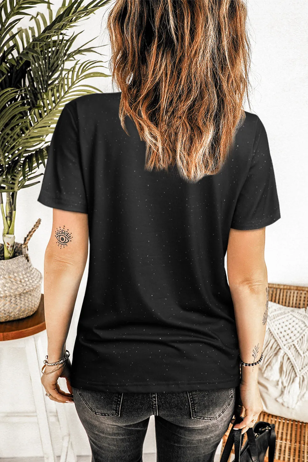 Tie-dyed Round Neck Short Sleeve T-shirt