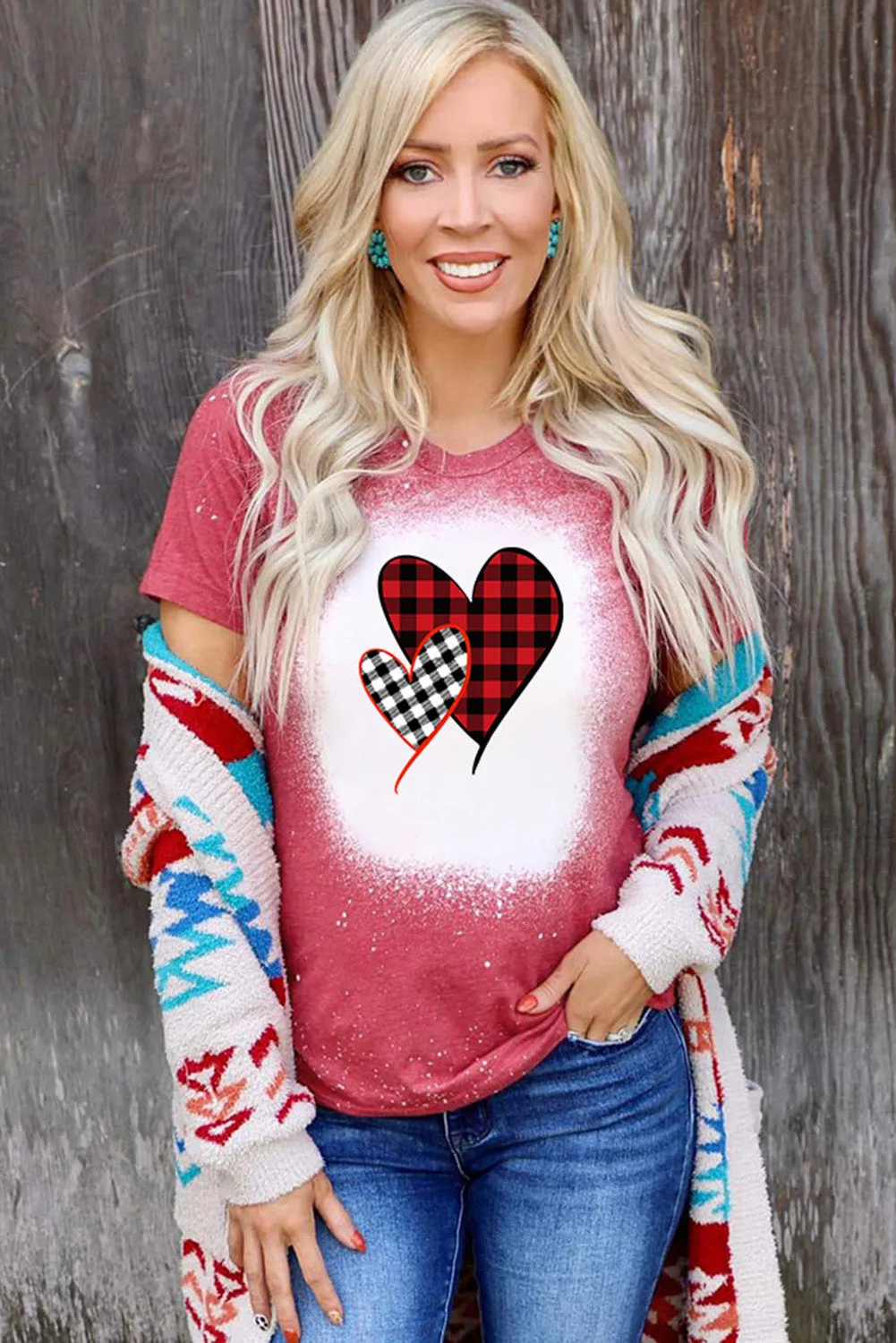 Tie-dyed Round Neck Short Sleeve T-shirt