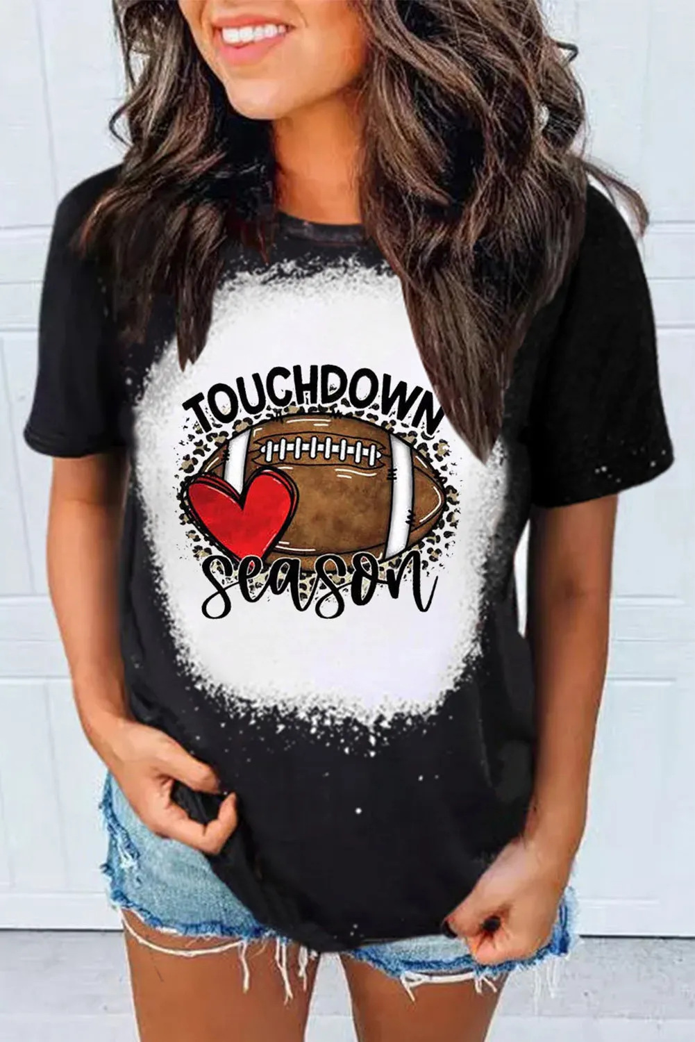 Tie-dyed Round Neck Short Sleeve T-shirt