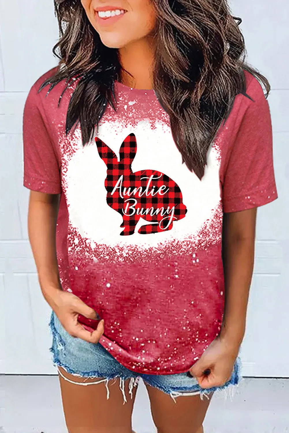 Tie-dyed Round Neck Short Sleeve T-shirt