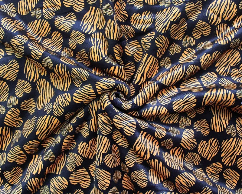 TIGER HEARTS SHERPA BACKED CUDDLE FLEECE PER METRE SALE