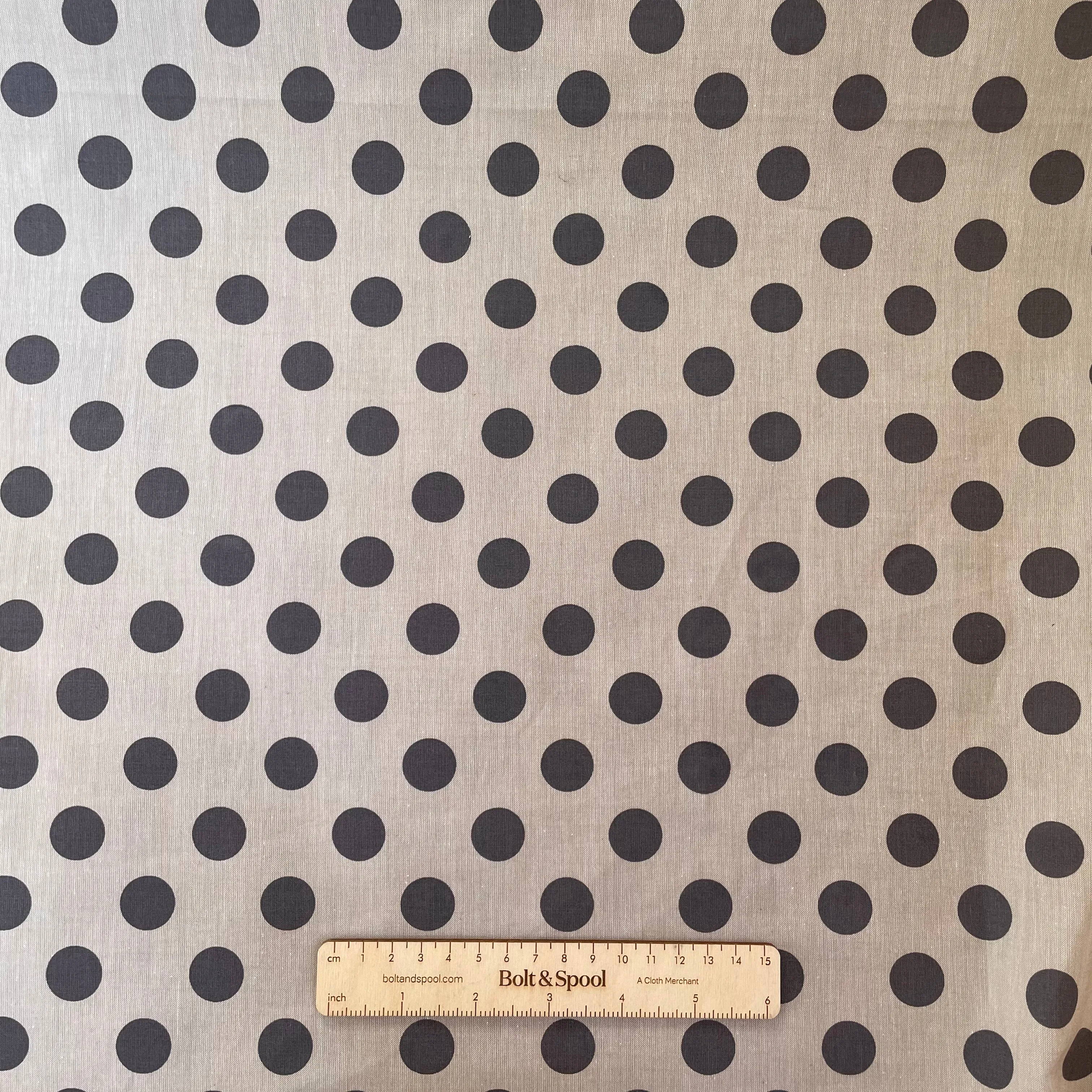 Tilda Fabrics : Chambray Dots - Charcoal