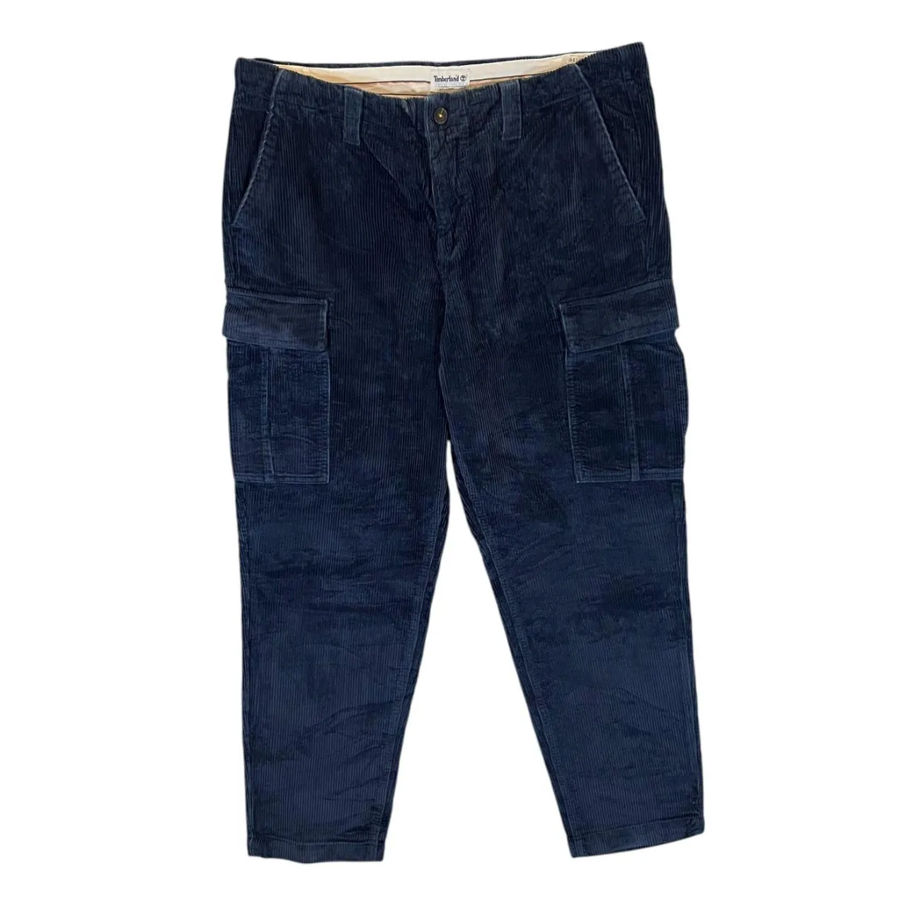 TIMBERLAND "Relaxed Tapered" Navy Blue Corduroy Cord Cargo Trousers