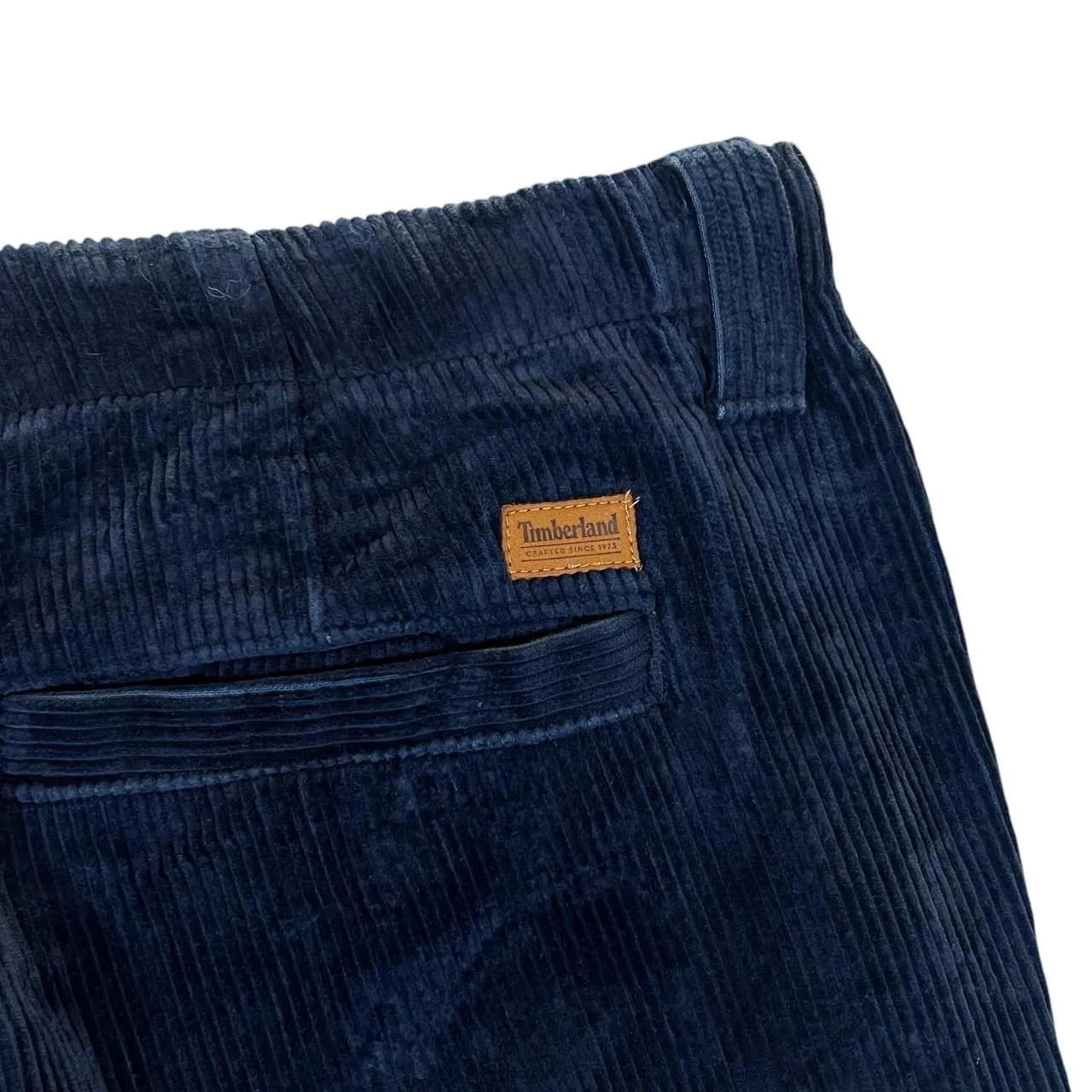 TIMBERLAND "Relaxed Tapered" Navy Blue Corduroy Cord Cargo Trousers