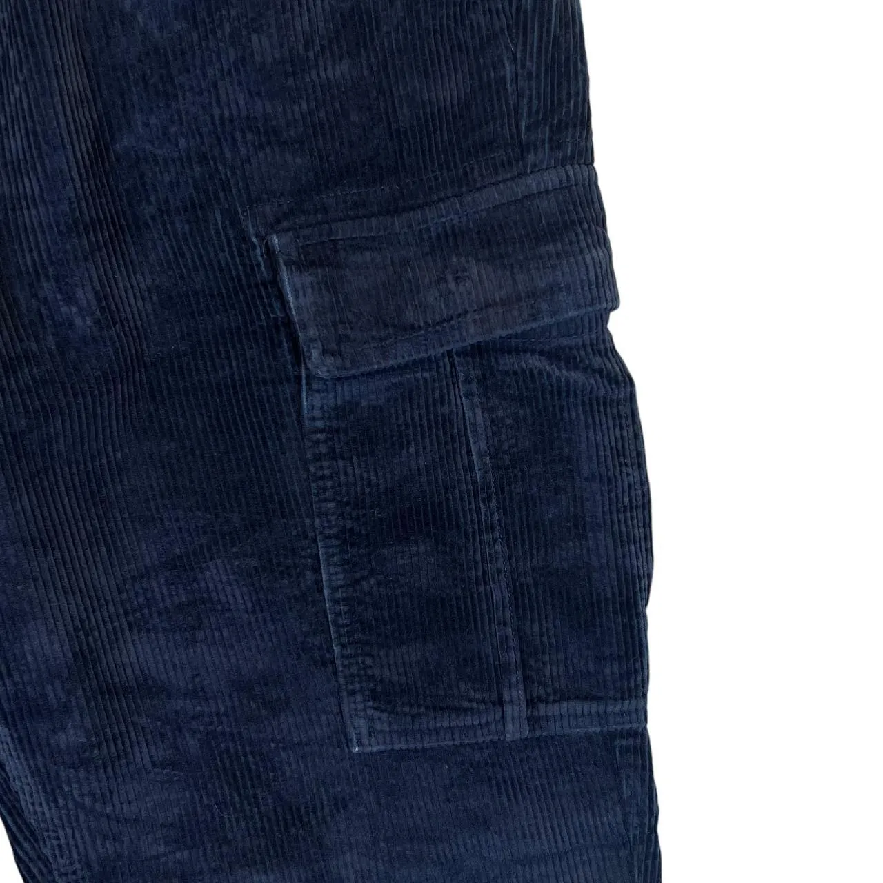 TIMBERLAND "Relaxed Tapered" Navy Blue Corduroy Cord Cargo Trousers