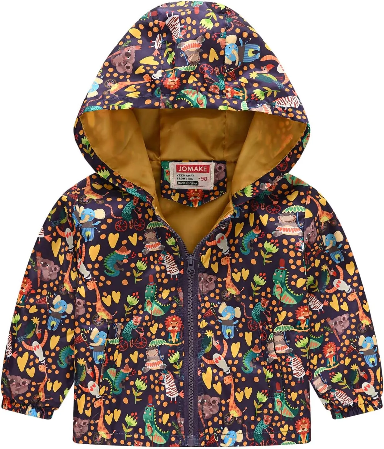 Toddler Hooded Jackets Dinosaur Baby Boys Girls Cartoon Print 2025 Lightweight Zip Up Spring Summer Windproof Coat