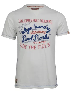 Tokyo Laundry Gazi Crew Neck T-Shirt in Ivory