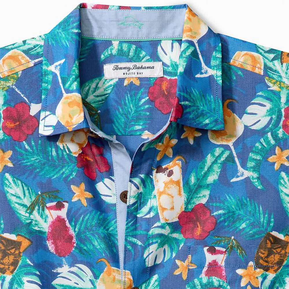 Tommy Bahama Islandzone Mojito Bay Salud Camp Shirt - Campanula