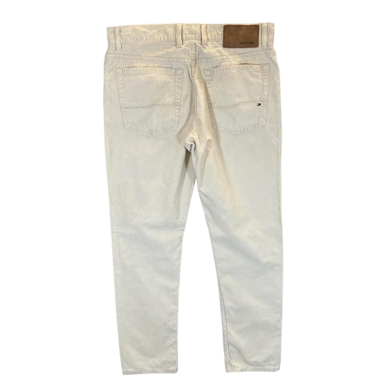 TOMMY HILFIGER Skinny Slim Fit Classic Cream Corduroy Cord Trousers