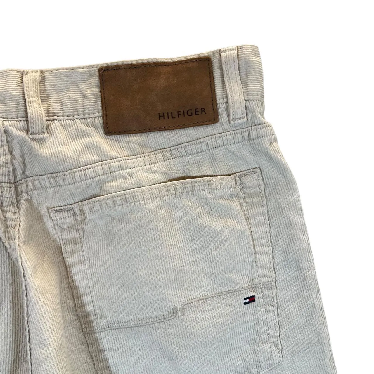 TOMMY HILFIGER Skinny Slim Fit Classic Cream Corduroy Cord Trousers