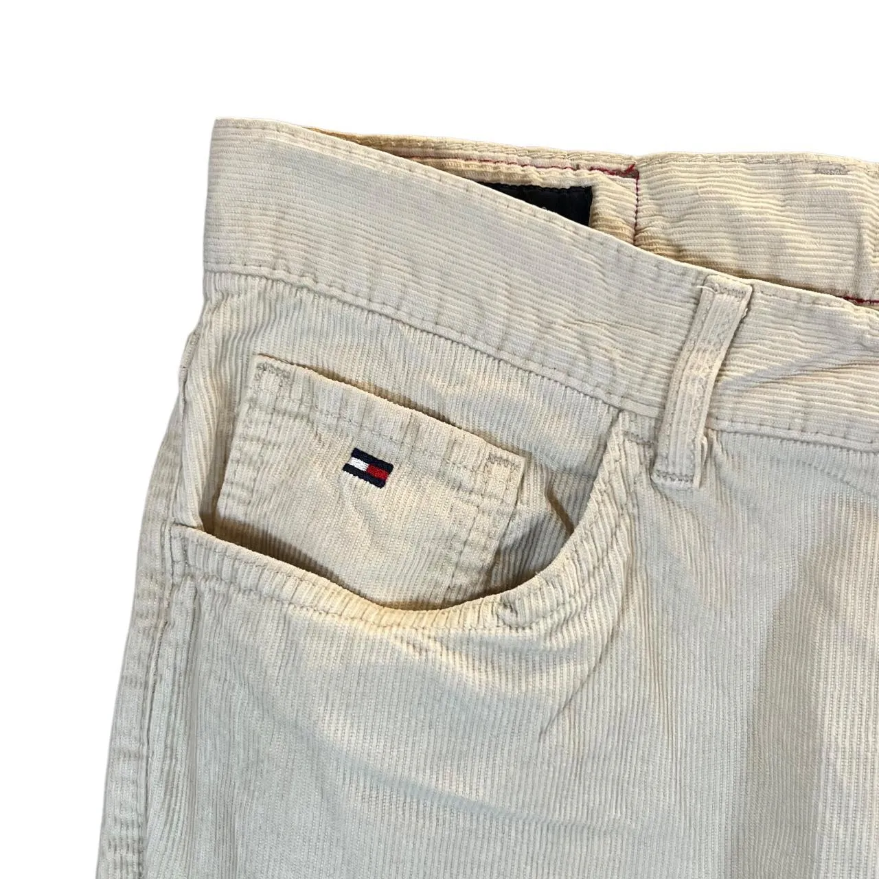 TOMMY HILFIGER Skinny Slim Fit Classic Cream Corduroy Cord Trousers
