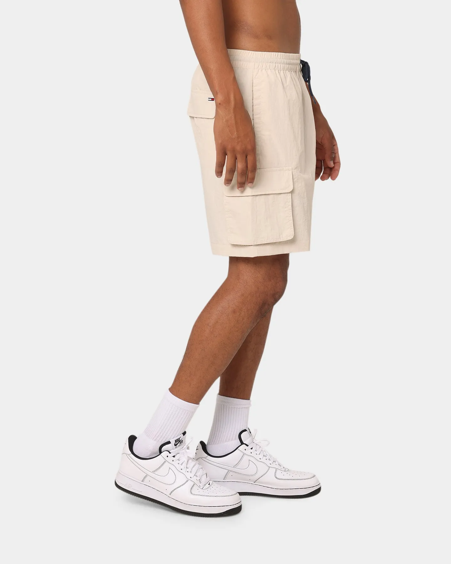 Tommy Jeans Novelty Cargo Beach Shorts Smooth Stone