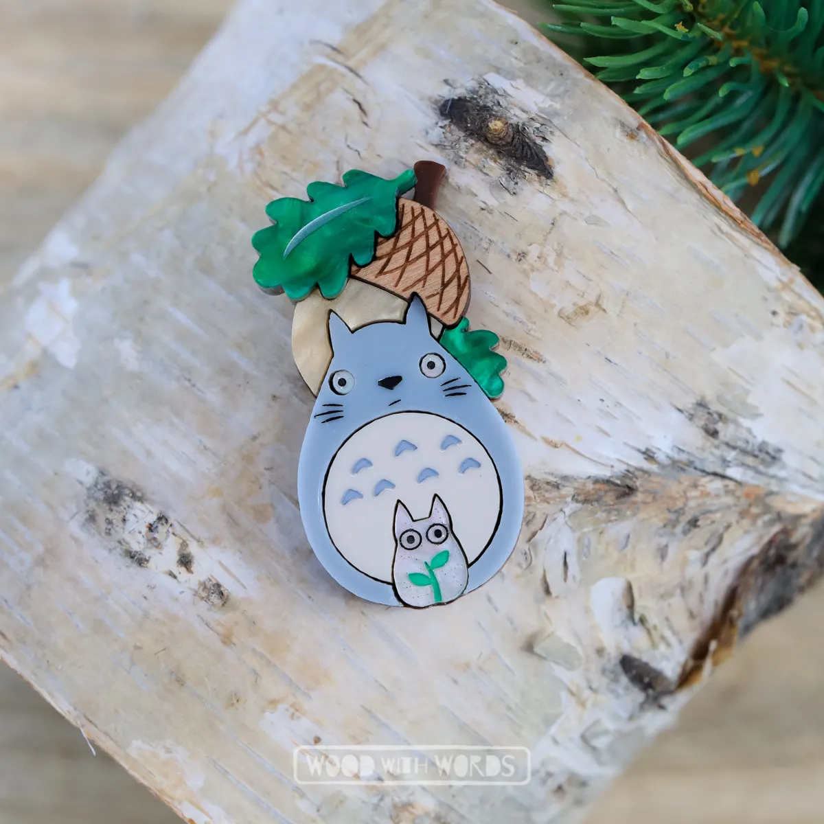 Totoro Acorn Brooch