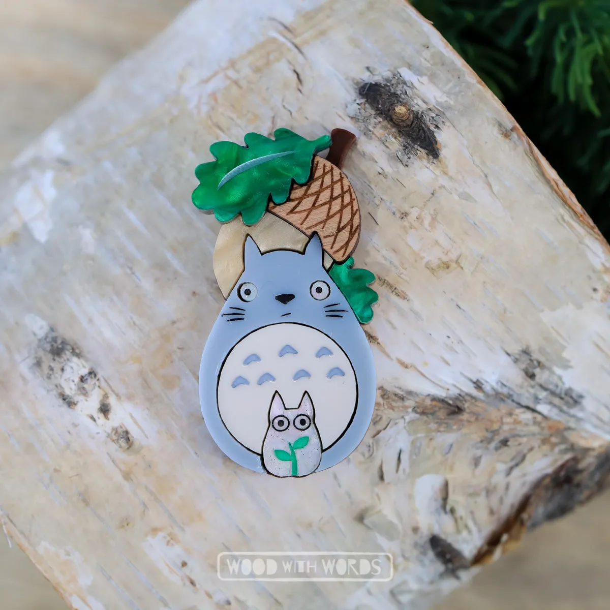 Totoro Acorn Brooch