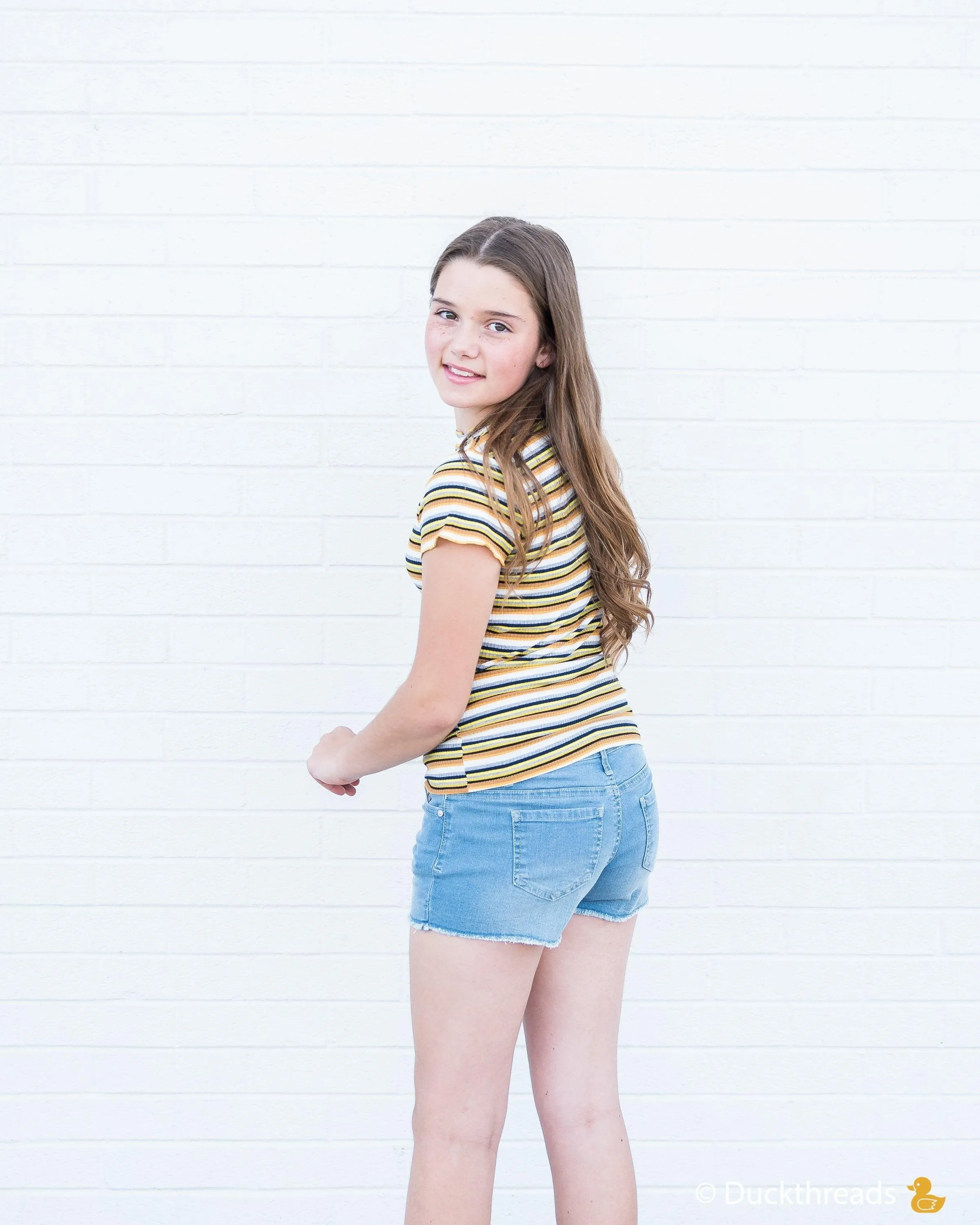 Tractr Stretch Denim Shorts for Girls