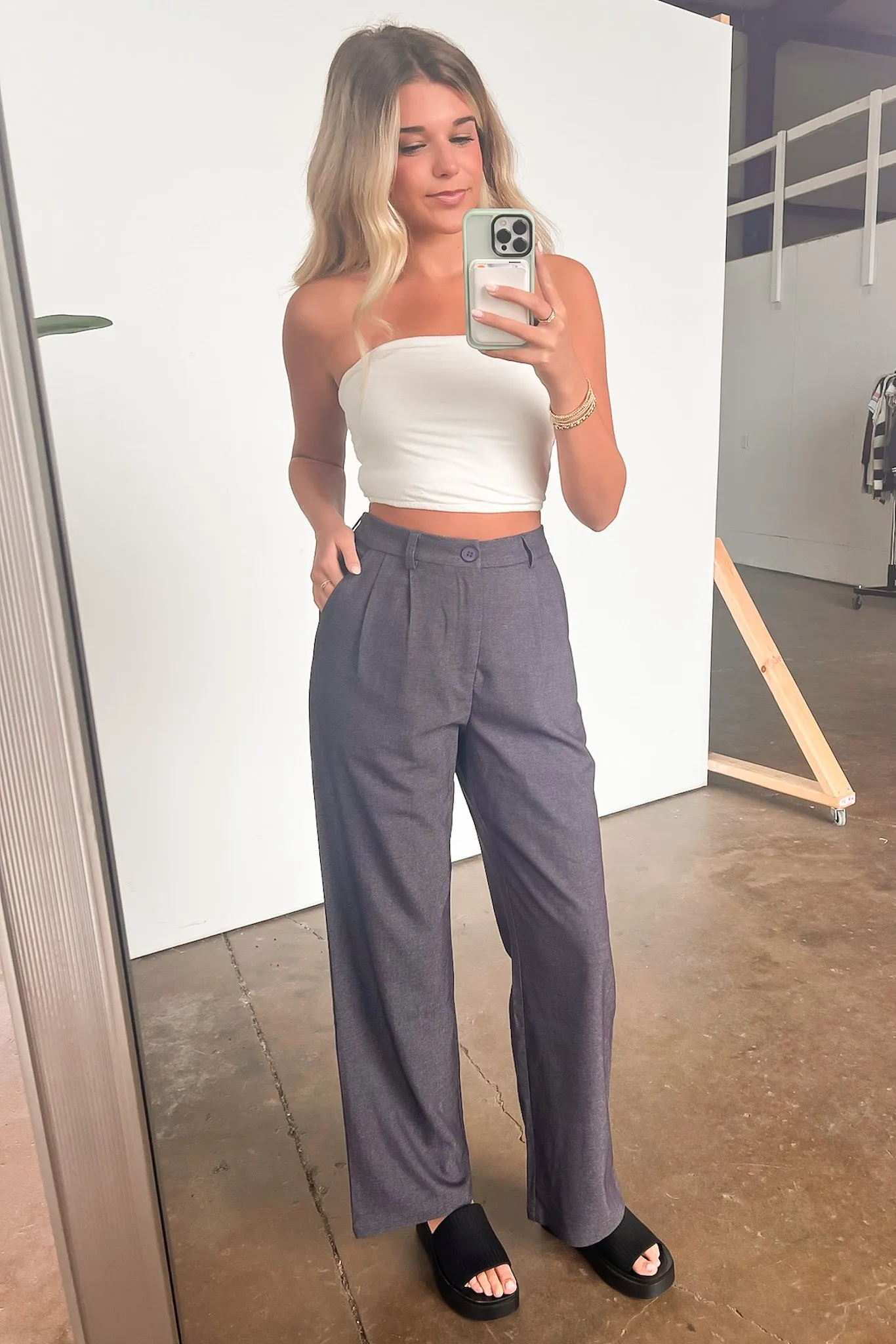 Trendsetting Poise High Rise Pleated Pants - FINAL SALE