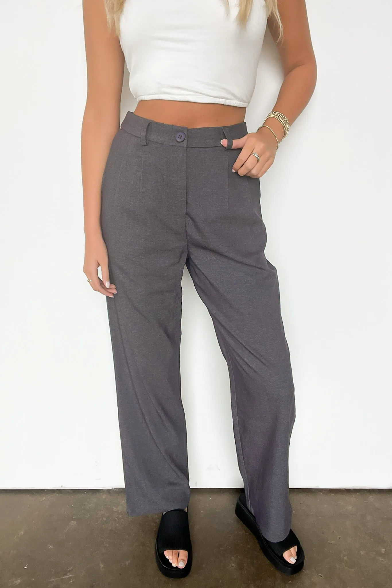 Trendsetting Poise High Rise Pleated Pants - FINAL SALE