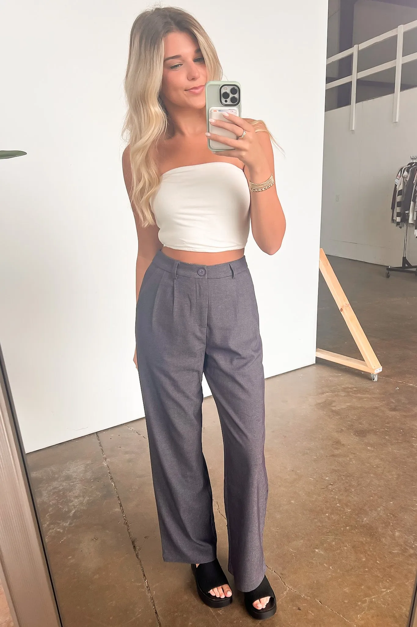 Trendsetting Poise High Rise Pleated Pants - FINAL SALE