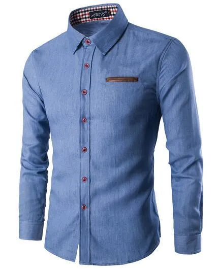 Trendy Denim Long Sleeves Shirt - GlamzLife