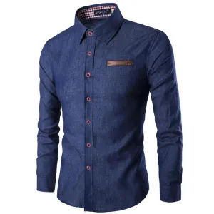 Trendy Denim Long Sleeves Shirt - GlamzLife