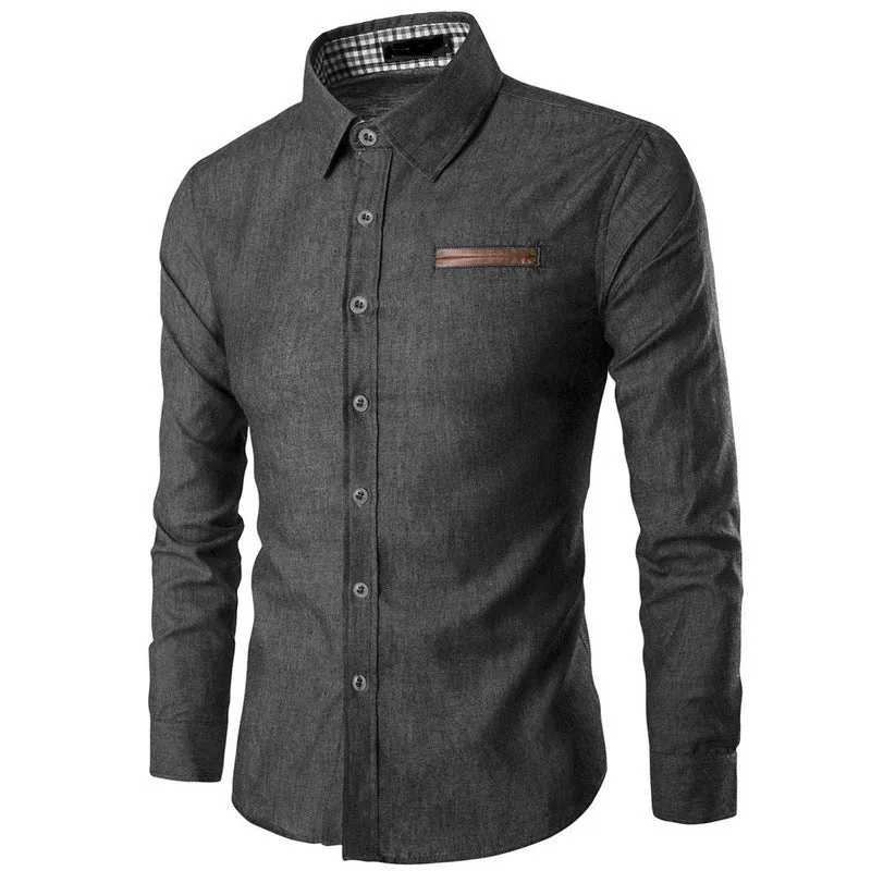 Trendy Denim Long Sleeves Shirt - GlamzLife