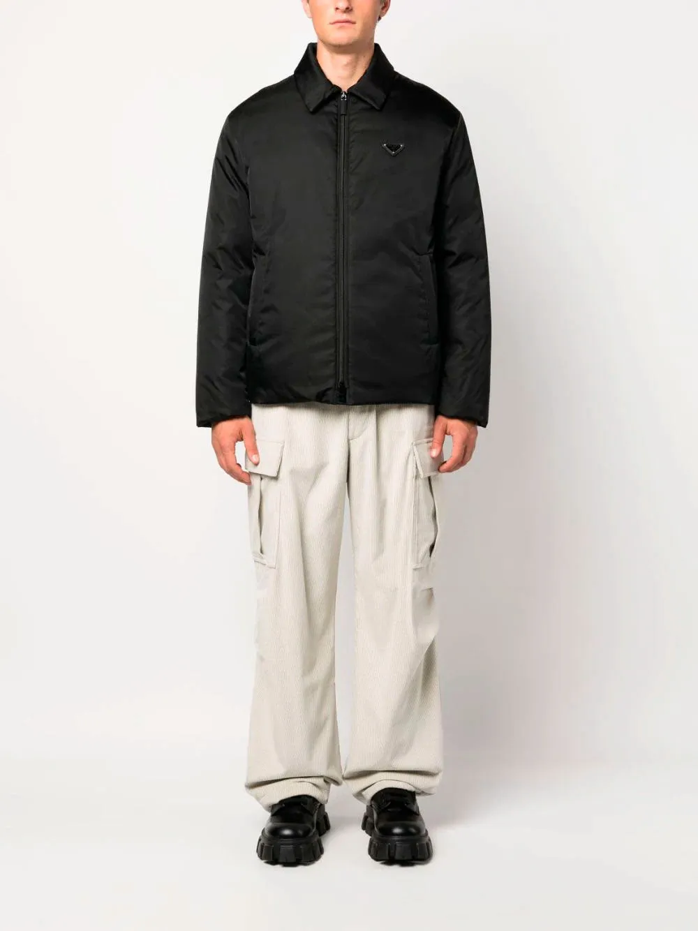 Triangle-logo cargo trousers