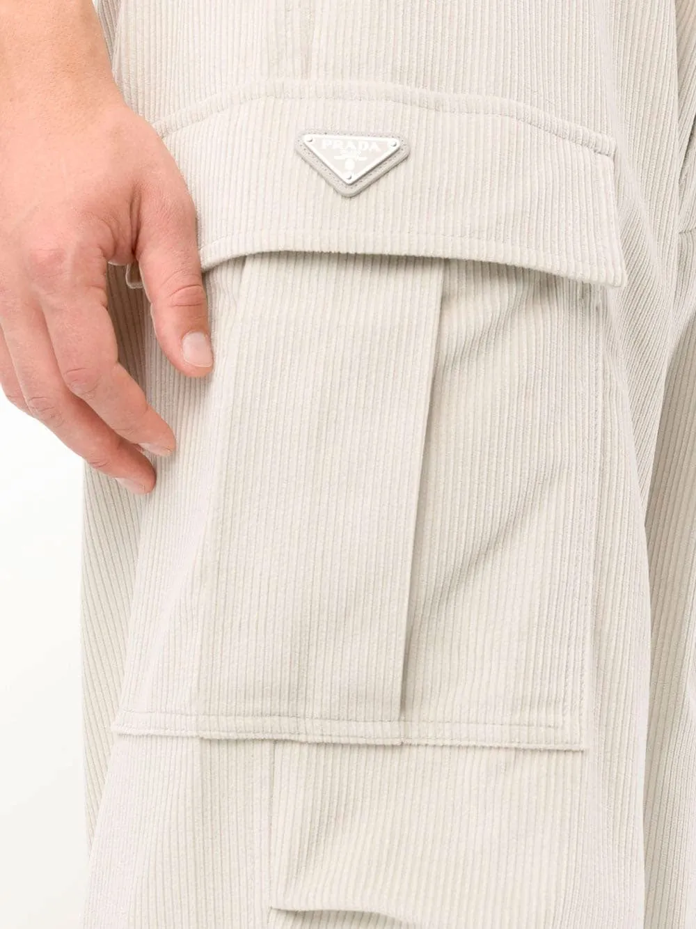 Triangle-logo cargo trousers
