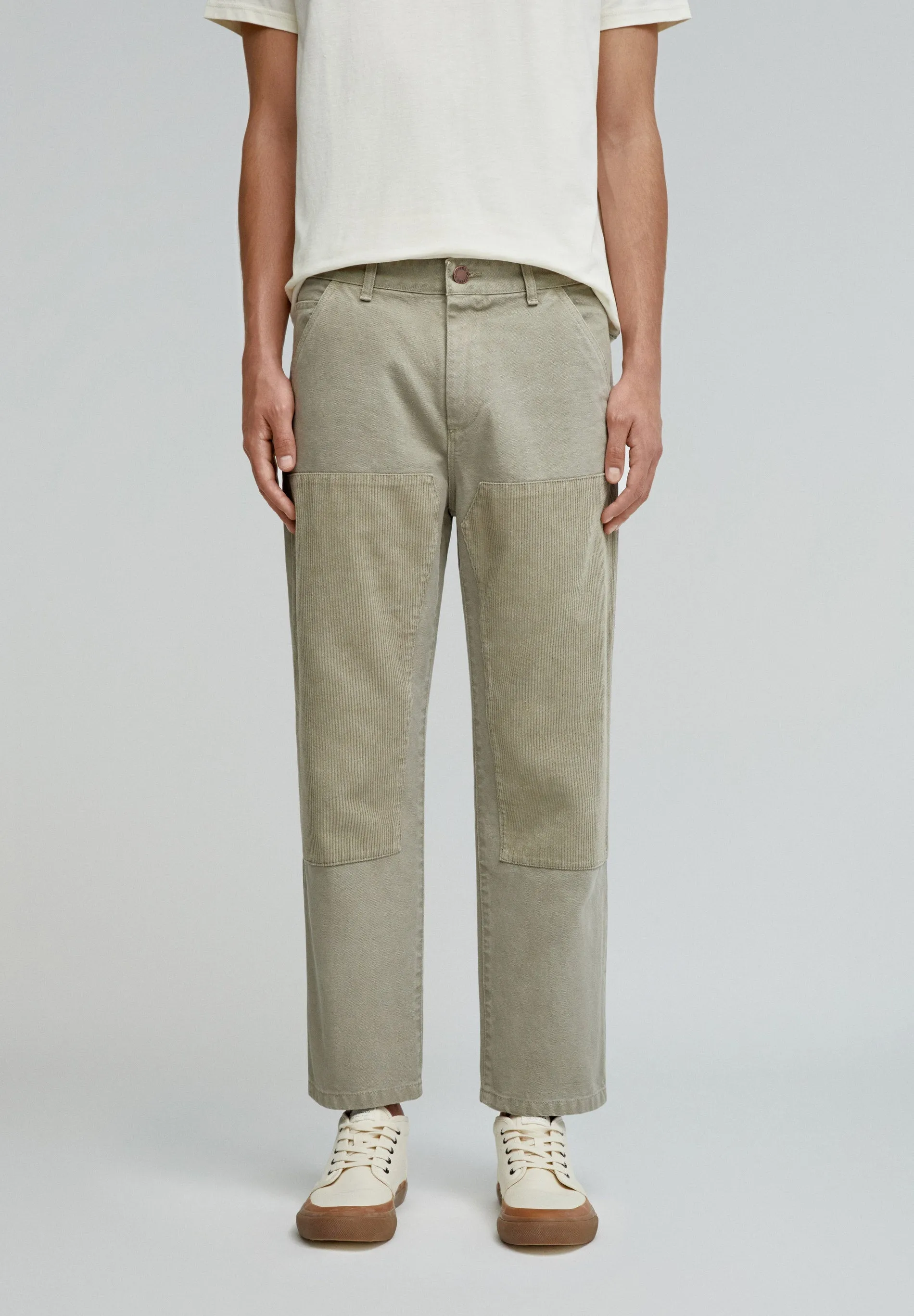 TROUSERS WITH CORDUROY DETAIL