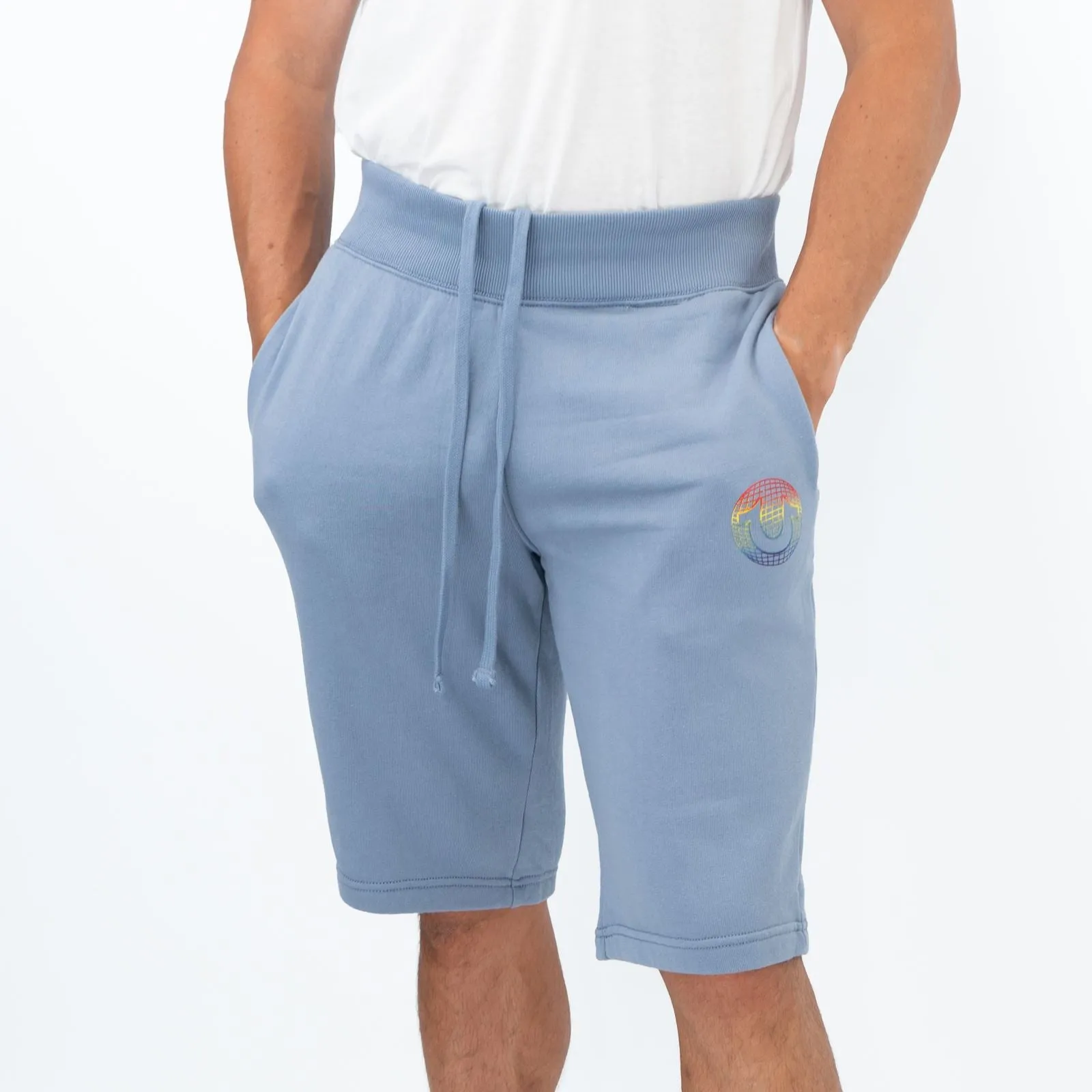 True Religion Mens Shorts Blue