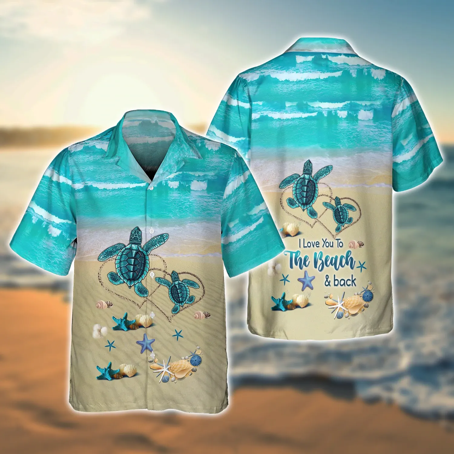 Turtle - 3D Full Print Hawaiian shirt, Summer turtle beach Hawaii Shirt , Aloha Shirt