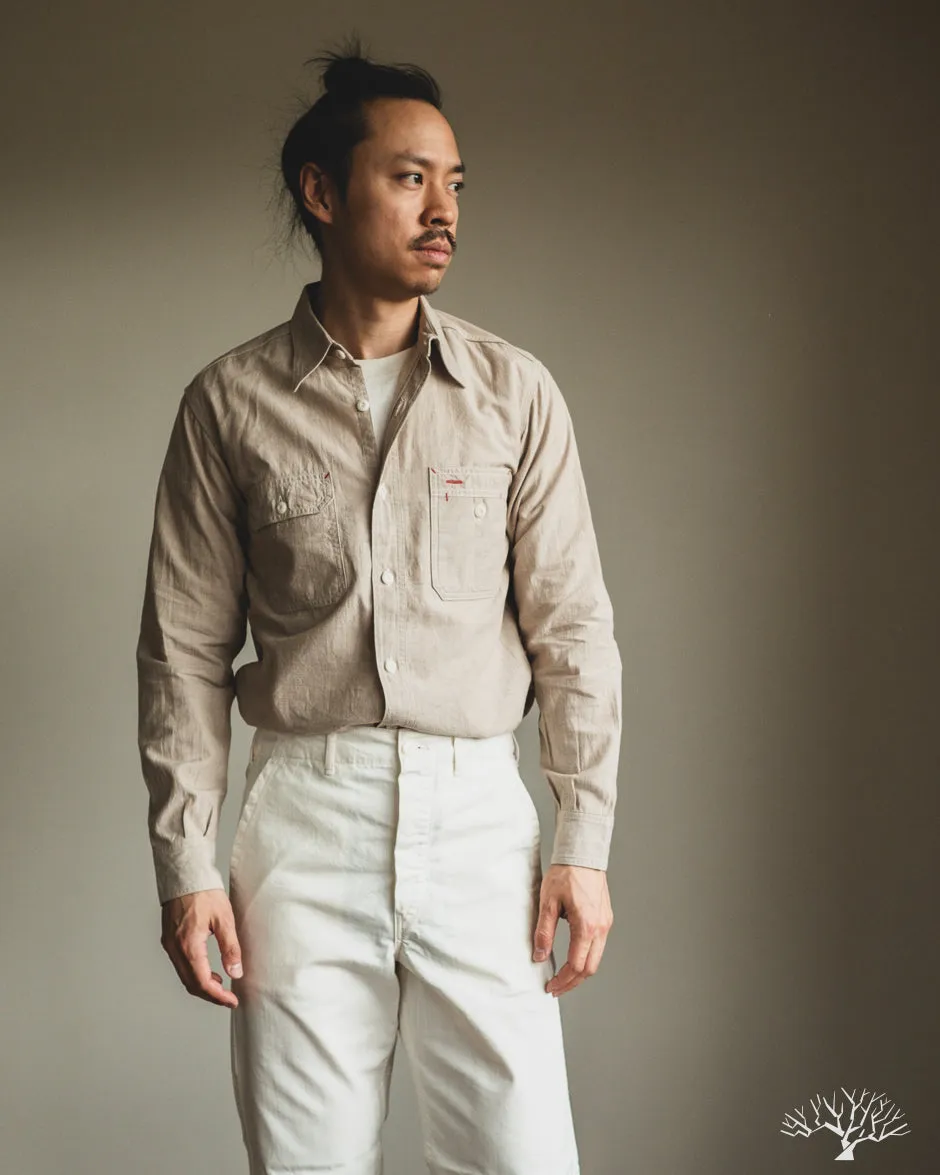 Uncle Sam Selvedge Chambray Work Shirt - Tan