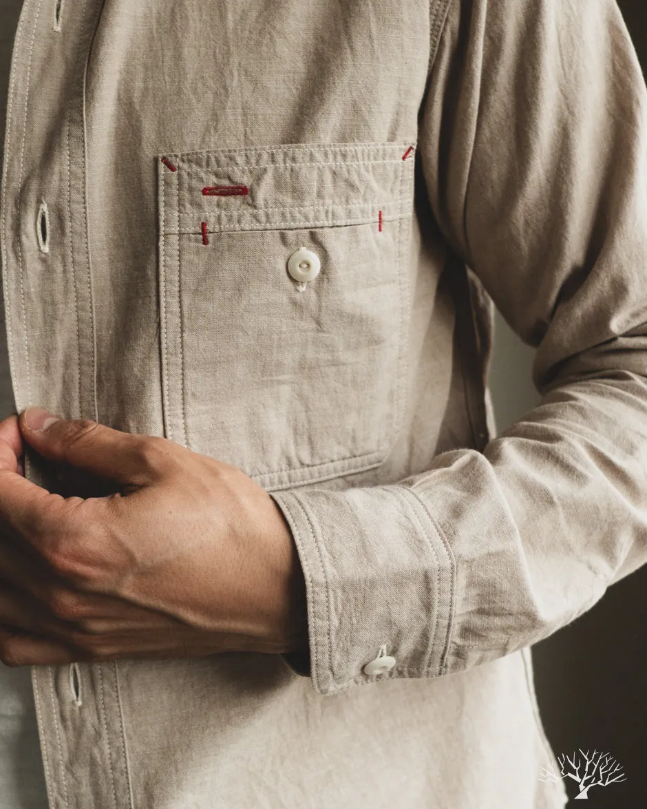 Uncle Sam Selvedge Chambray Work Shirt - Tan