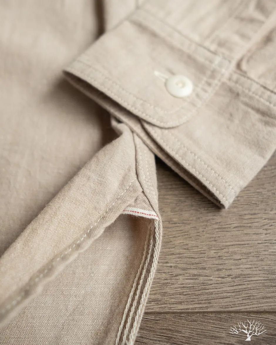 Uncle Sam Selvedge Chambray Work Shirt - Tan