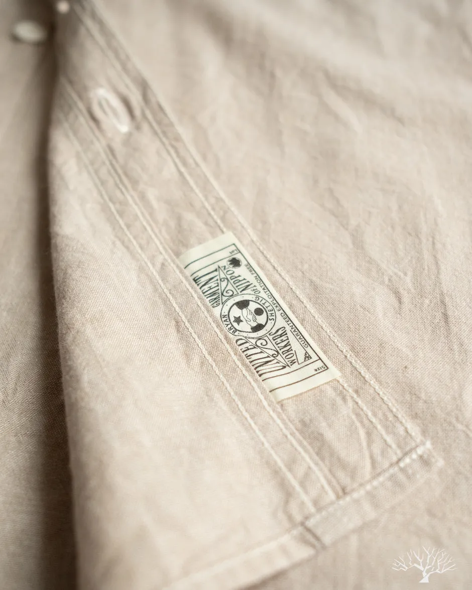 Uncle Sam Selvedge Chambray Work Shirt - Tan