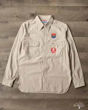 Uncle Sam Selvedge Chambray Work Shirt - Tan