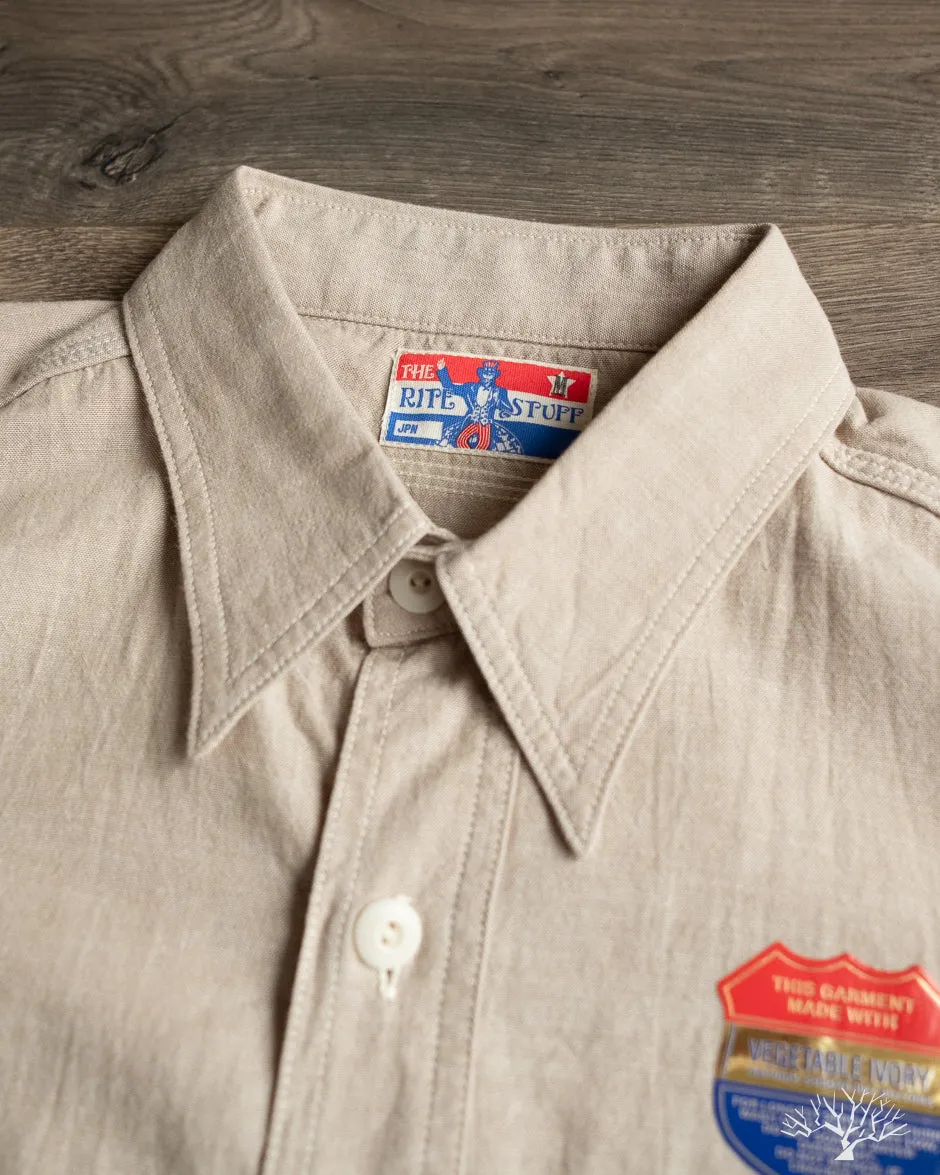 Uncle Sam Selvedge Chambray Work Shirt - Tan