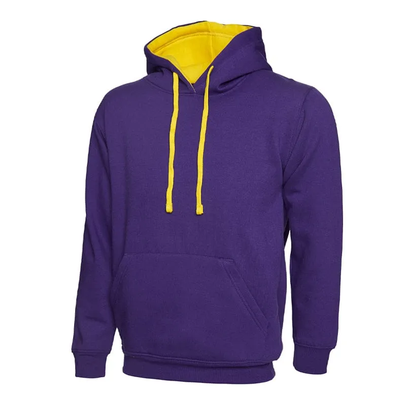 Uneek Contrast Hooded Sweatshirt UC507