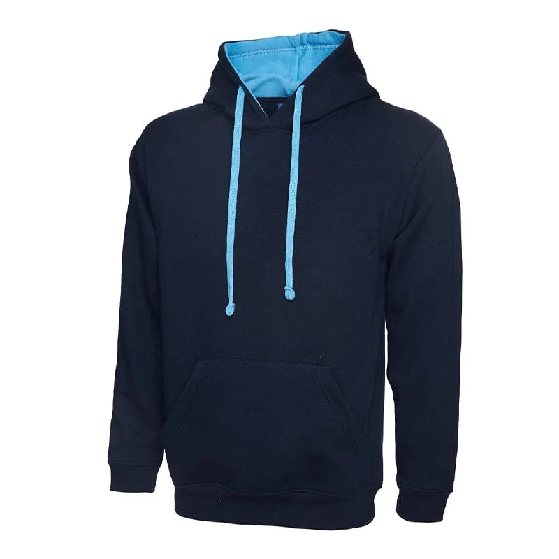 Uneek Contrast Hooded Sweatshirt UC507
