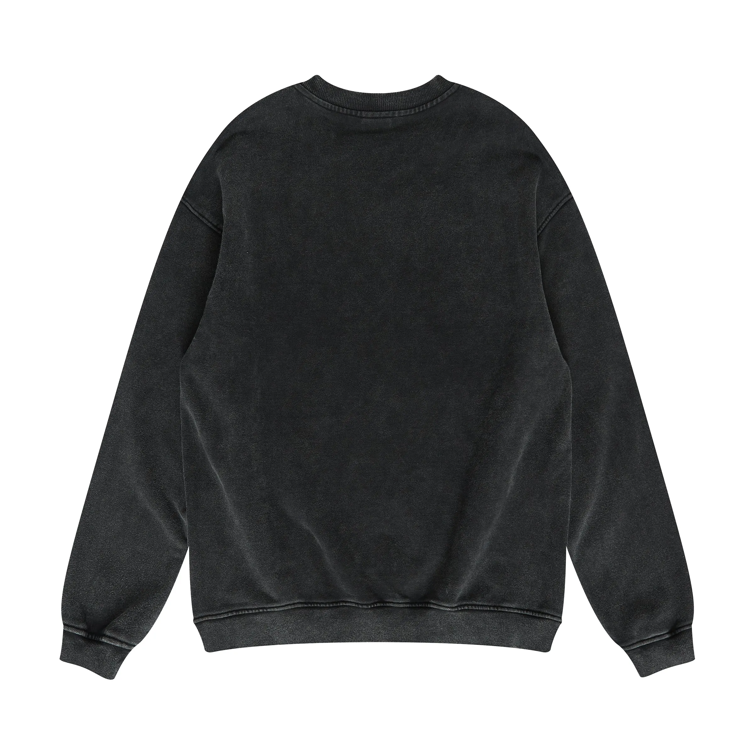 Unisex Embroidered Super Heavyweight Oversized Faded Sweatshirt