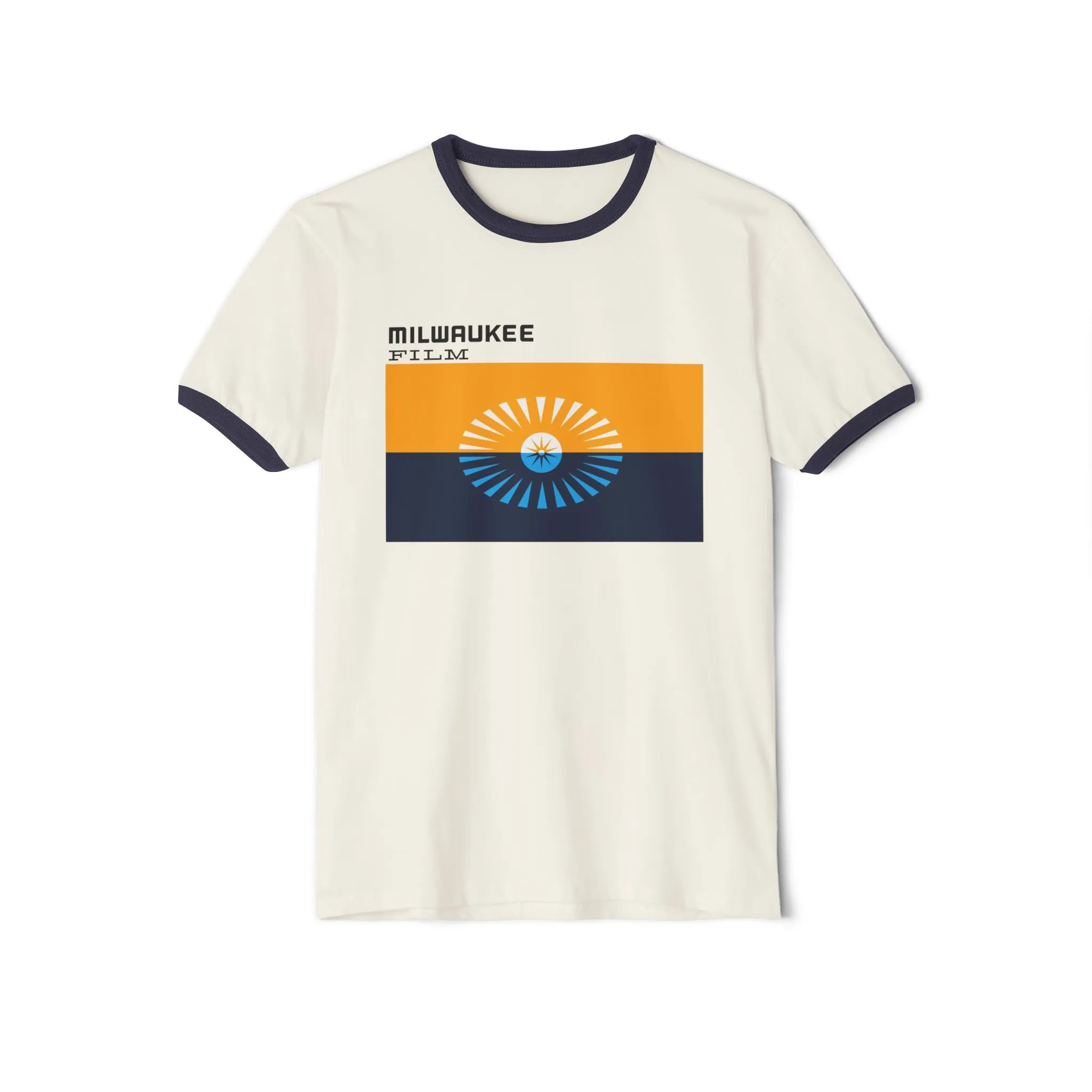 Unisex " MKE Flag" Cotton Ringer T-Shirt